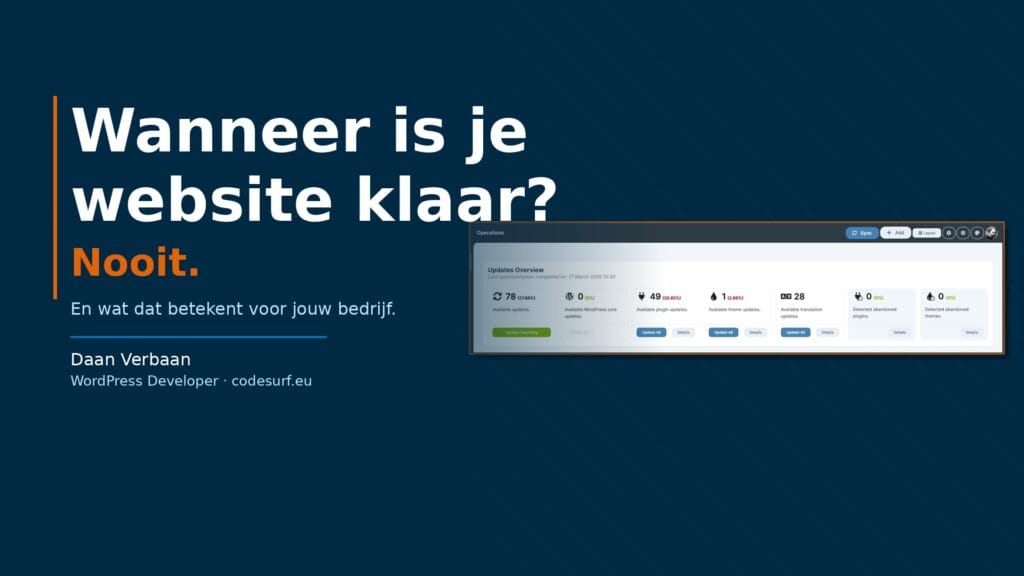 Wanneer is je website klaar img